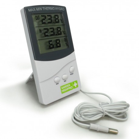 Thermomètre / hygromètre avec sonde 1.5 mètres Garden Highpro