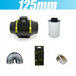 Pack extracteur tt 100 mm filtre à charbon